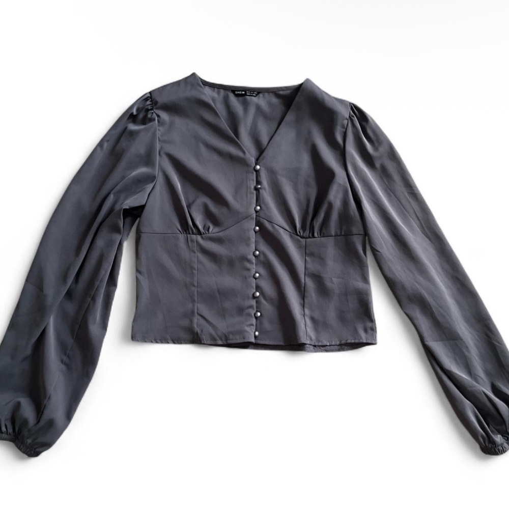 Elegant Gray Women's Top